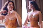 Disha Patani flaunts ample cleavage in a stunning corset dress; hot photos go viral